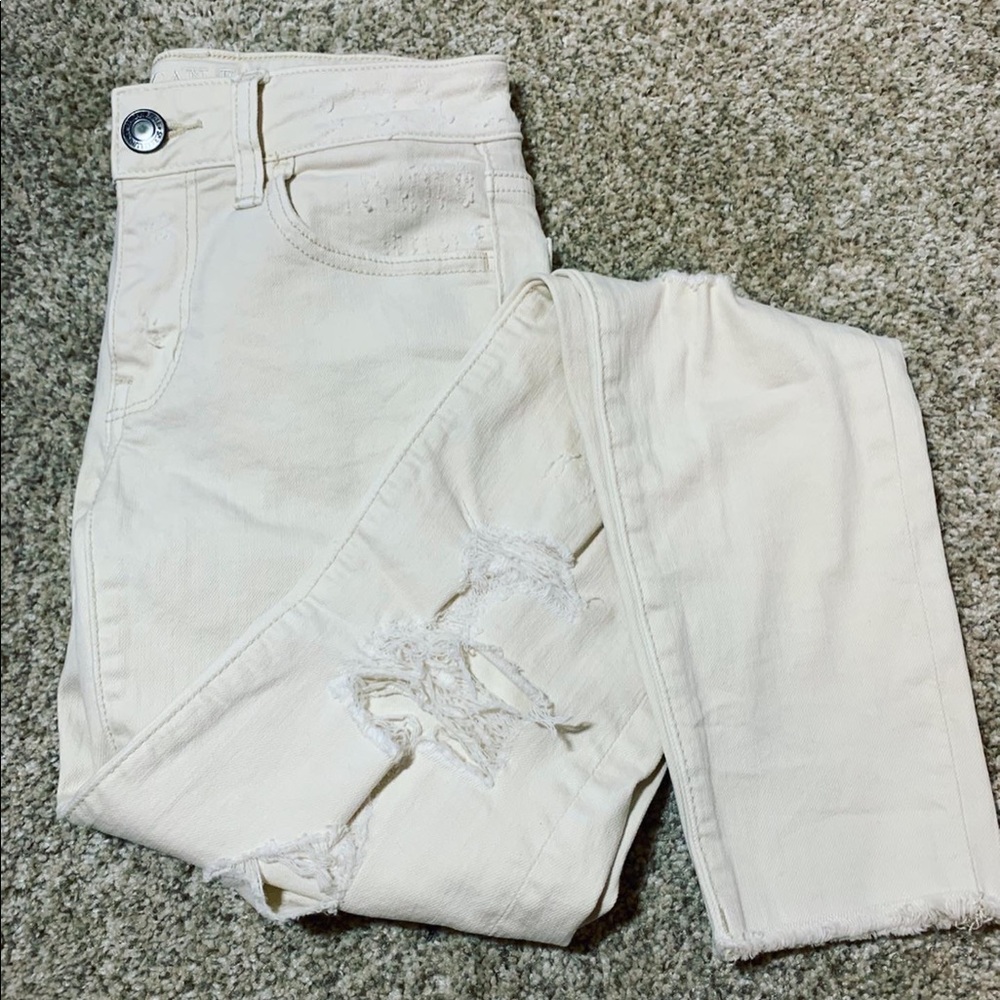 American eagle cream jeans